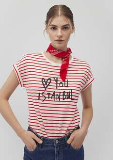 Mavi Koyu Kırmızı Kadın Bandana 1911810-82580 - 2