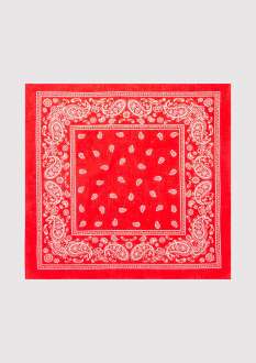Mavi Koyu Kırmızı Kadın Bandana 1911810-82580 - 5