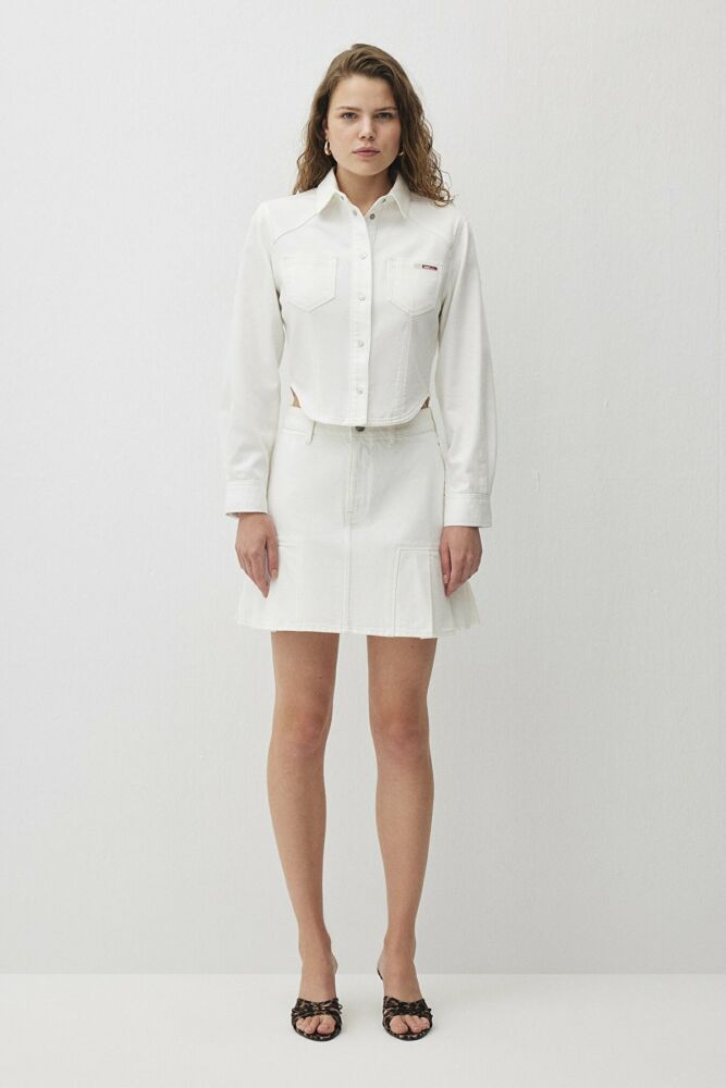 Mavi Kreuzg Off White Denim Kadın Jean Gömlek 1210722-88154 - 3