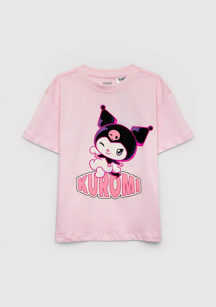 Mavi Kuromi Baskılı Loose Fit Çocuk  Tişört 7610477-90773 (1)