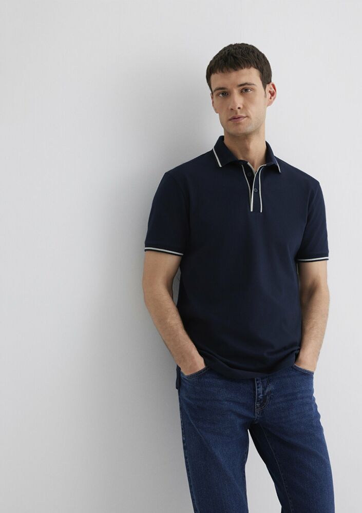 Mavi Lacivert Polo Erkek Tişört 0612648-80872 - 1