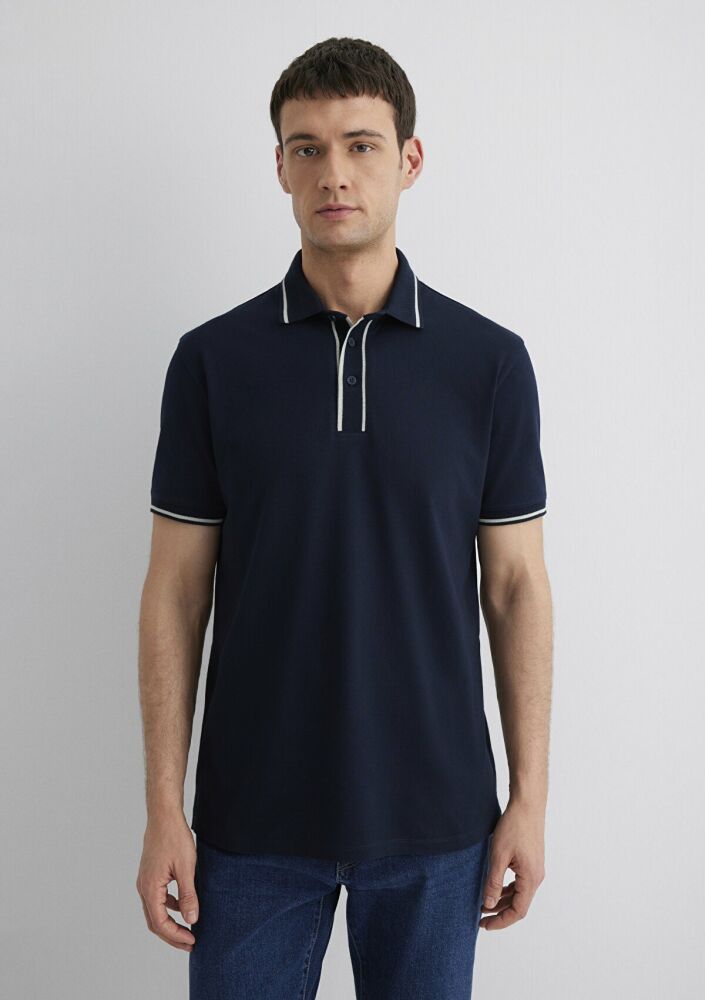 Mavi Lacivert Polo Erkek Tişört 0612648-80872 - 4