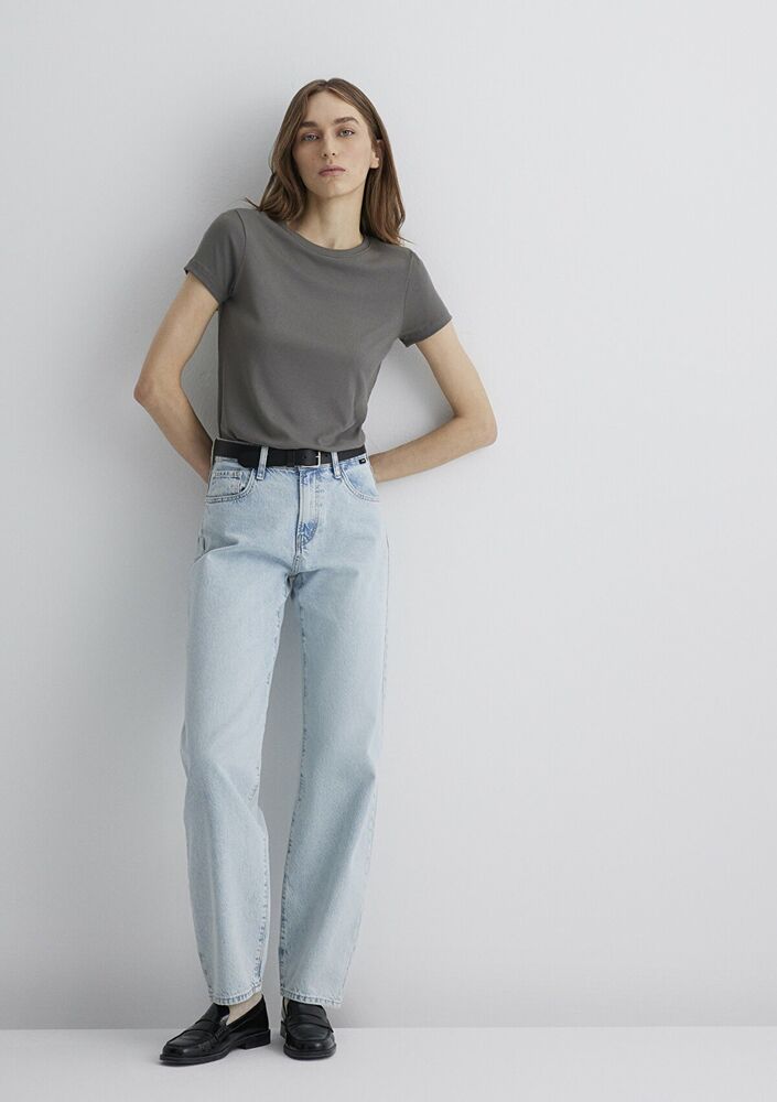 Mavi Leıla Bleached Mavi Premium Baggy Yüksek Bel Kadın Jean Pantolon 1010600-89581 - 1