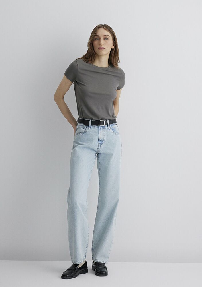 Mavi Leıla Bleached Mavi Premium Baggy Yüksek Bel Kadın Jean Pantolon 1010600-89581 - 2
