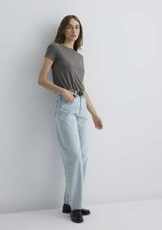 Mavi Leıla Bleached Mavi Premium Baggy Yüksek Bel Kadın Jean Pantolon 1010600-89581 - 3