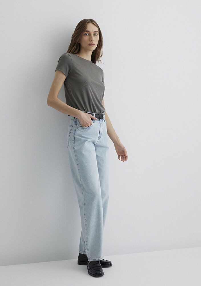 Mavi Leıla Bleached Mavi Premium Baggy Yüksek Bel Kadın Jean Pantolon 1010600-89581 - 3