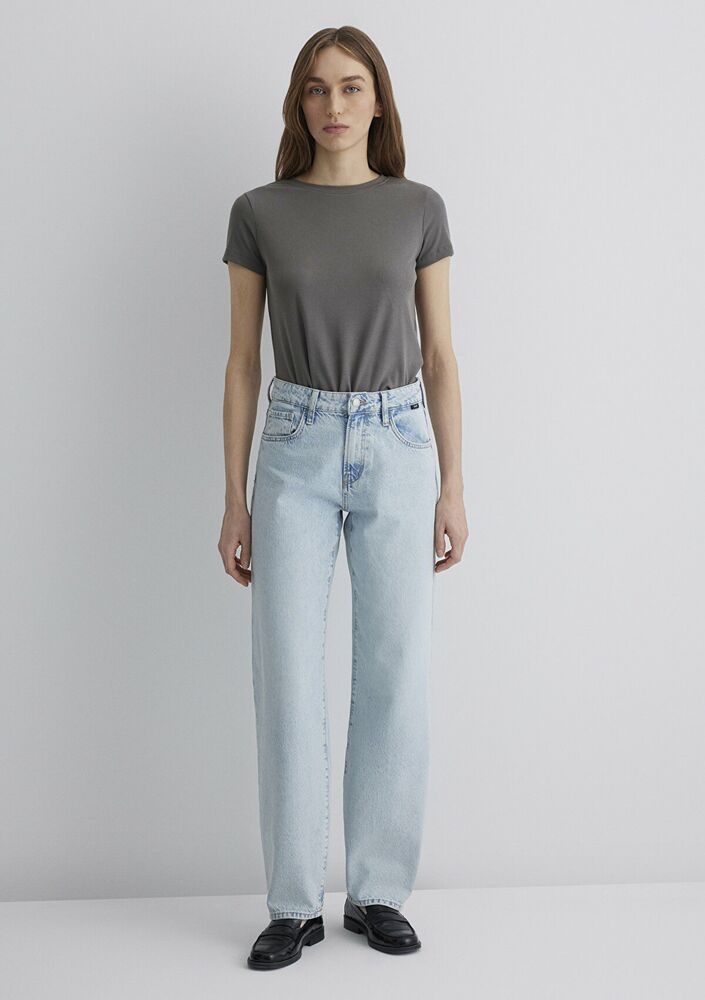 Mavi Leıla Bleached Mavi Premium Baggy Yüksek Bel Kadın Jean Pantolon 1010600-89581 - 4