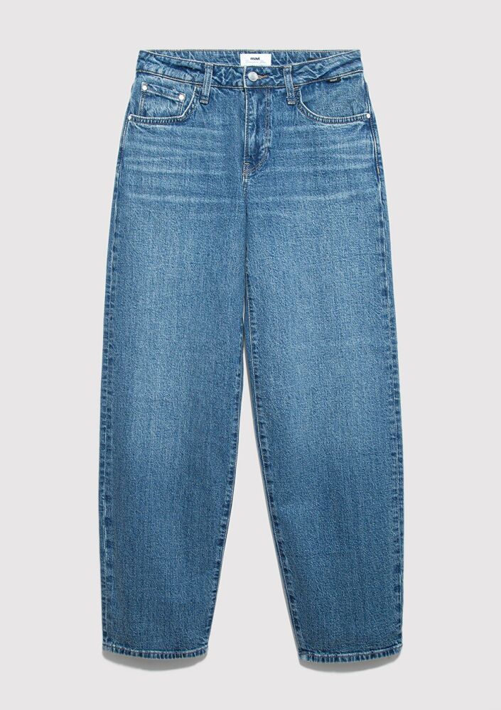 Mavi Leila Premium Blue Gölgeli Koyu Mavi Baggy Daralan Paça Kadın Jean Pantolon 1010600-A1572
