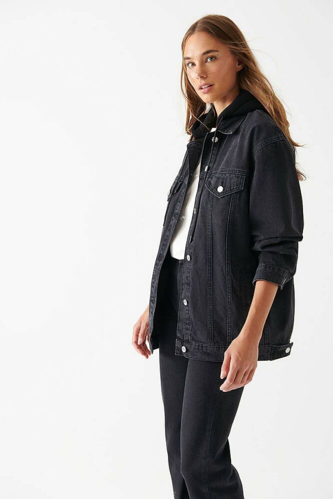 Mavi Lexa Dark Smoke Denım Kadın Jean Ceket 110641-82671 - 1