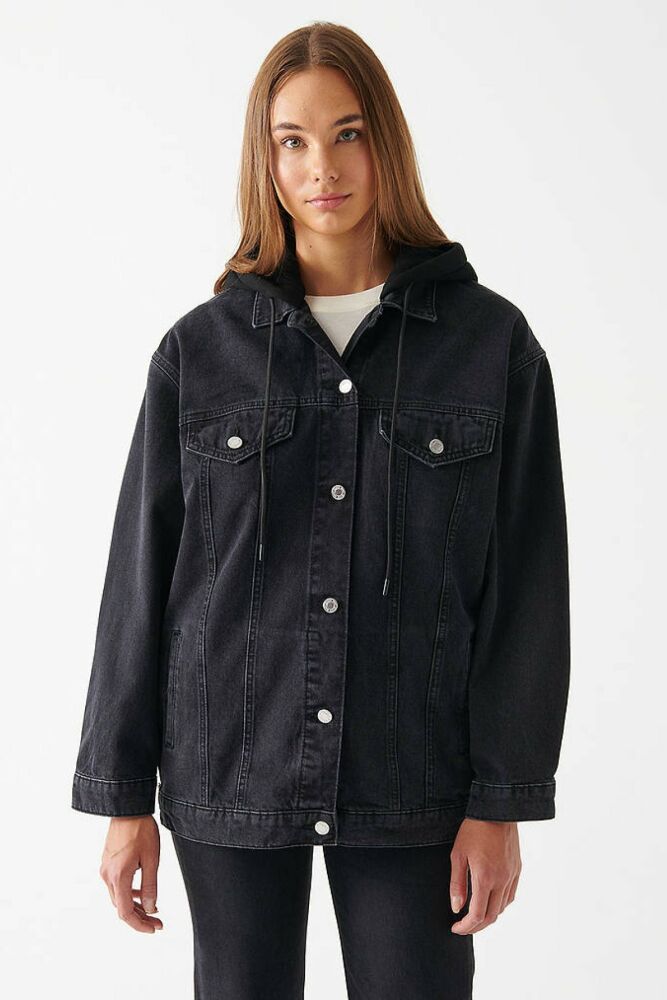 Mavi Lexa Dark Smoke Denım Kadın Jean Ceket 110641-82671 - 3