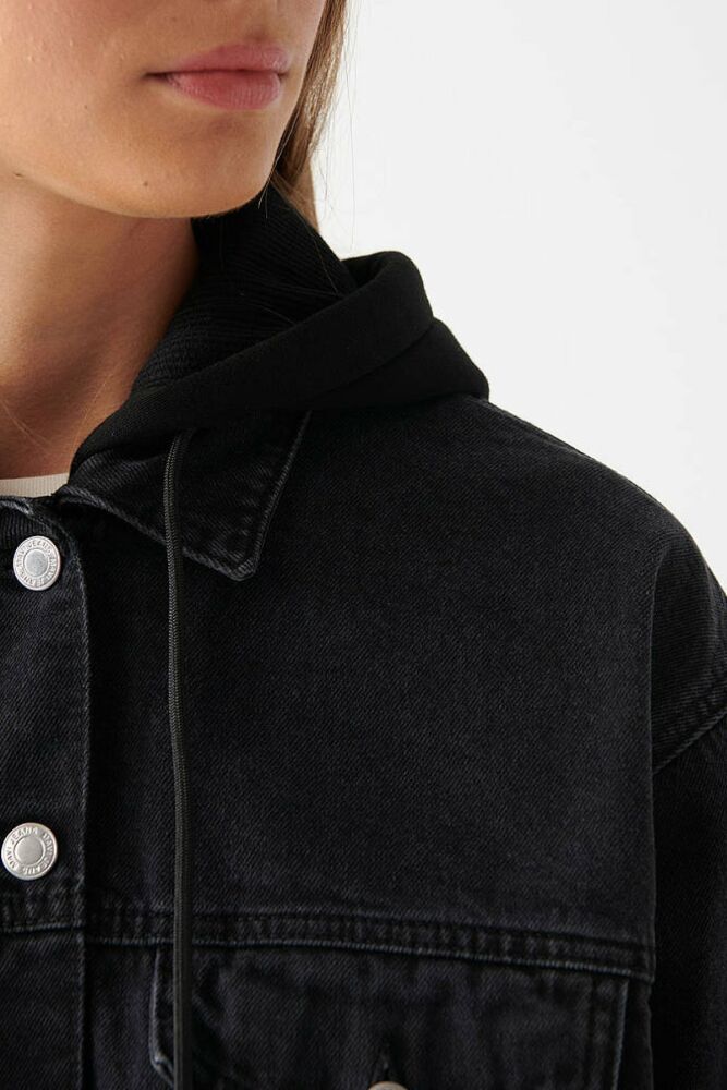 Mavi Lexa Dark Smoke Denım Kadın Jean Ceket 110641-82671 - 5