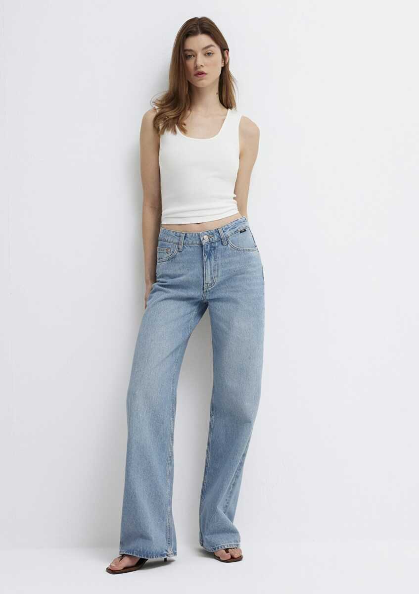 Mavi Light Blue Denim Wide Leg Kadın Jean Pantolon 1010152-A3038