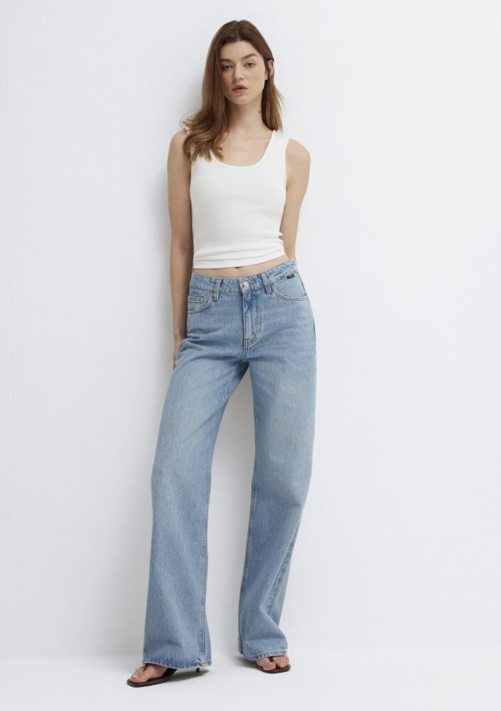 Mavi Light Blue Denim Wide Leg Kadın Jean Pantolon 1010152-A3038