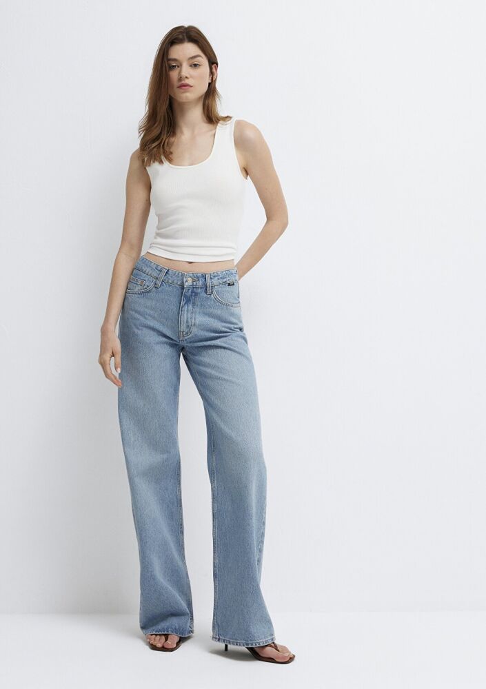 Mavi Light Blue Denim Wide Leg Kadın Jean Pantolon 1010152-A3038 (1)