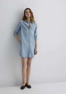 Mavi Liz Casual Açık Mavi Kadın Jean Elbise 130656-89576 - 2