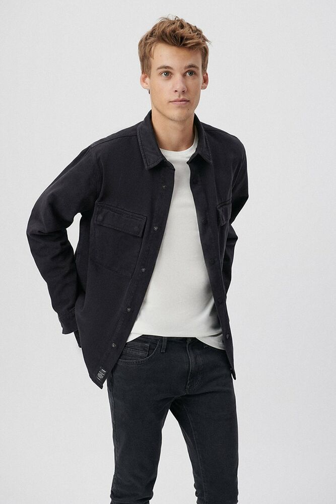 Mavi Logan Black Utility Denim Erkek Jean Gömlek 0210774-85822 - 1