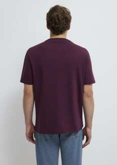 Mavi Logo Baskılı Bordo Loose Ft Erkek Tişört0611711-70434 - 5