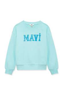 Mavi Logo Baskılı Çocuk Sweat 7S10037-70798 - 1
