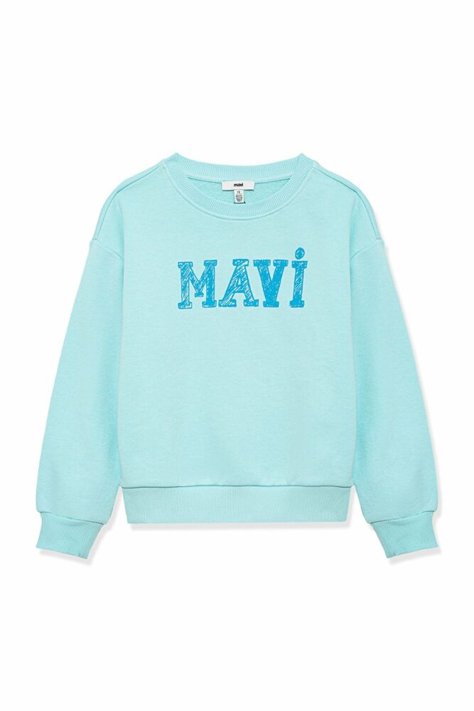 Mavi Logo Baskılı Çocuk Sweat 7S10037-70798 - 1