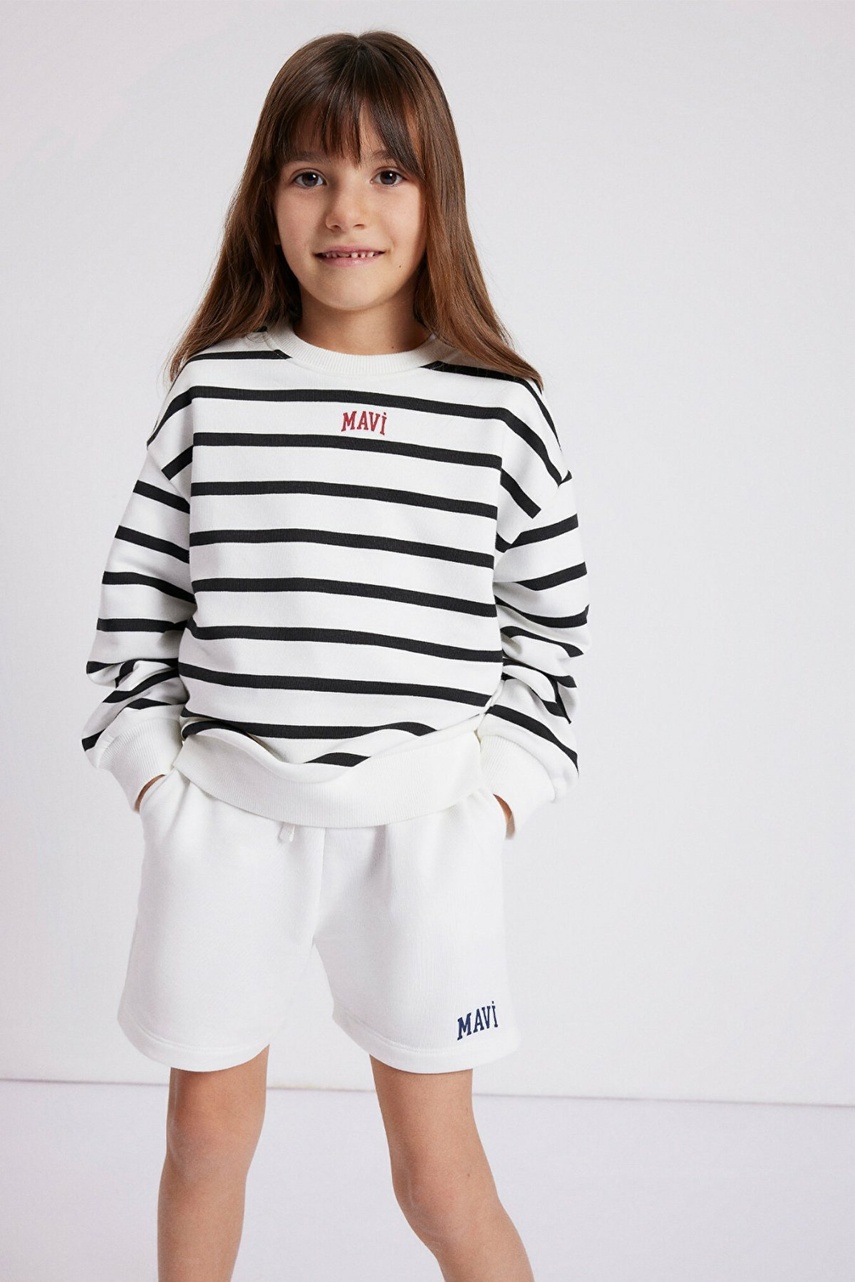 Mavi Logo Baskılı Çocuk Sweat 7S10038-900