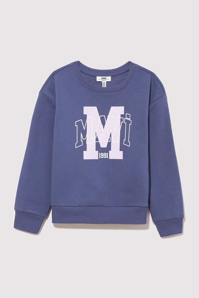 Mavi Logo Baskılı Çocuk Sweat 7S10050-700661 - 2