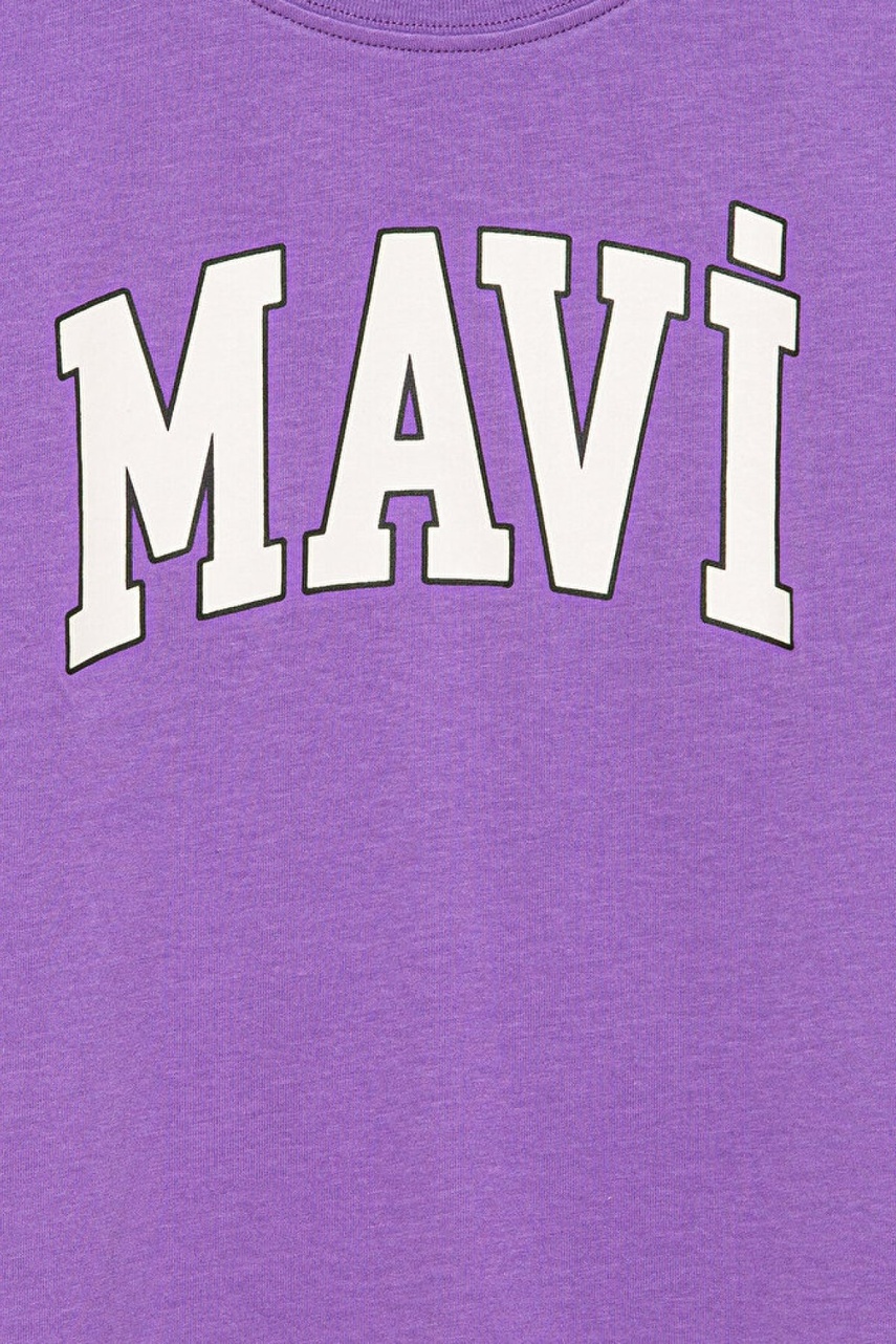 Mavi Logo Baskılı Çocuk Tişört 6610030-70606 - 3