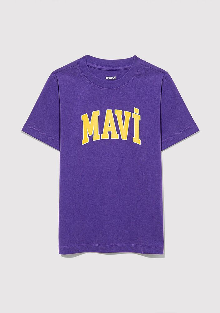 Mavi Logo Baskılı Çocuk Tişört 6610030-70692 - 1