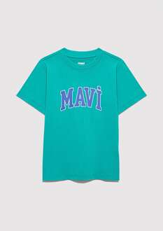 Mavi Logo Baskılı Çocuk Tişört 6610030-71711 - 1