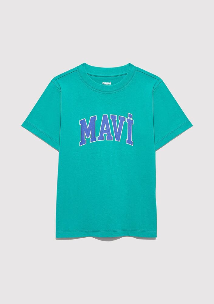 Mavi Logo Baskılı Çocuk Tişört 6610030-71711 - 1