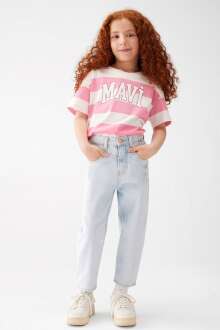 Mavi Logo Baskılı Çocuk Tişört 7610191-71024 - Mavi (1)