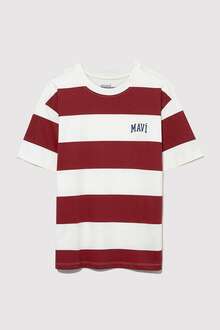 Mavi Logo Baskılı Color Block Çocuk Tişört 6610183-88061 - 1