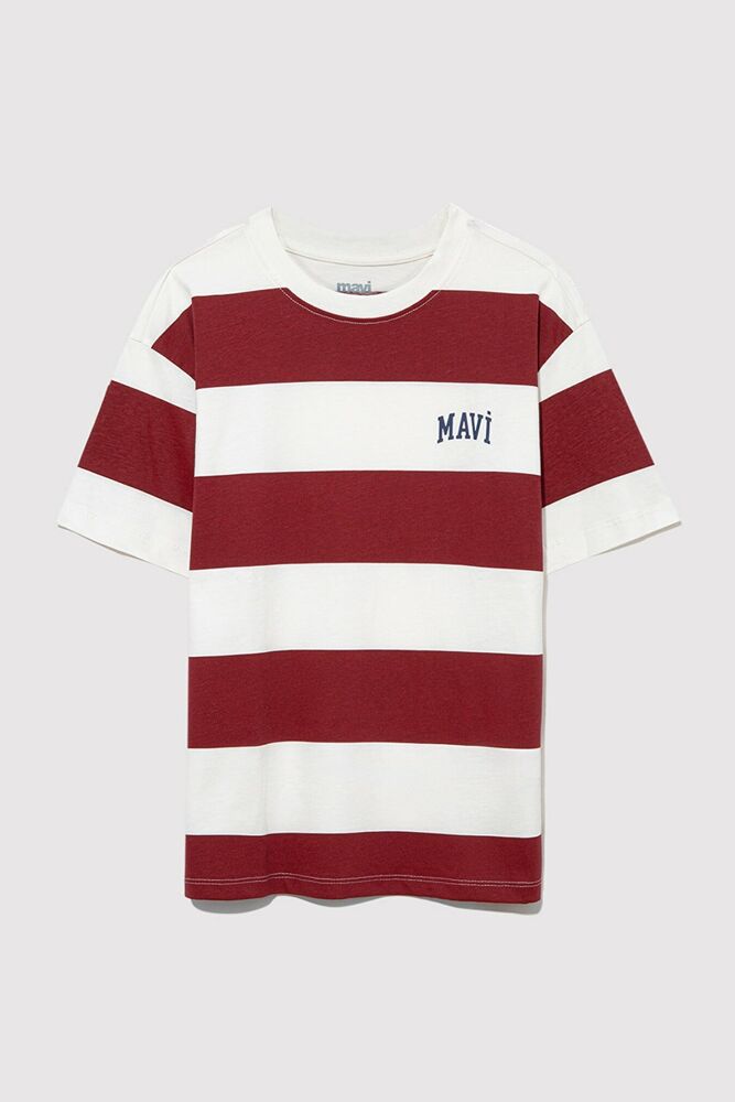 Mavi Logo Baskılı Color Block Çocuk Tişört 6610183-88061 - 1