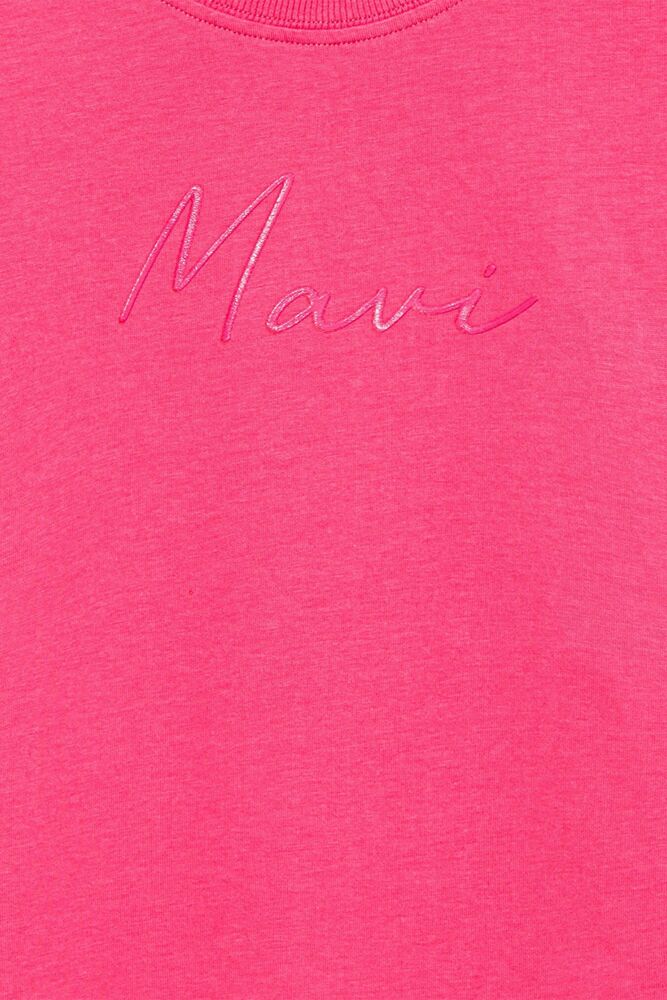 Mavi Logo Baskılı Crop Çocuk Tişört 7610181-71111 - 5