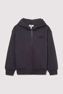 Mavi Logo Baskılı Fermuarlı Kapionlu Çocuk Sweat 7S10051-70087 - 1