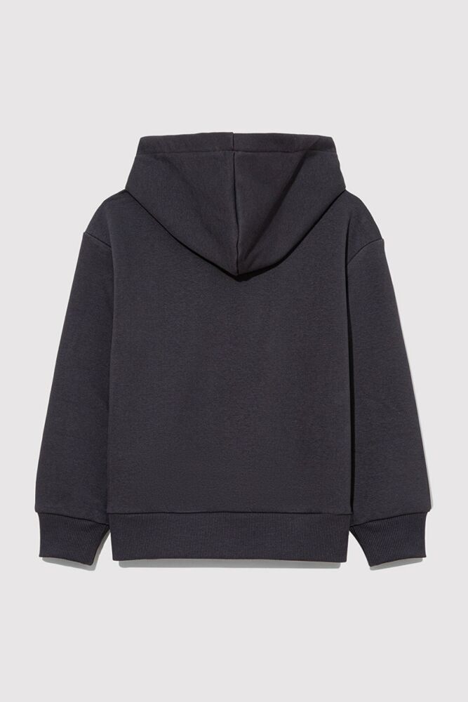 Mavi Logo Baskılı Fermuarlı Kapionlu Çocuk Sweat 7S10051-70087 - 2