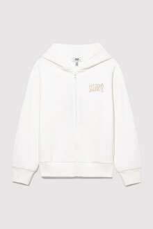 Mavi Logo Baskılı Fermuarlı Kapişonlu Çocuk Sweat 7S10051-70057 - 1
