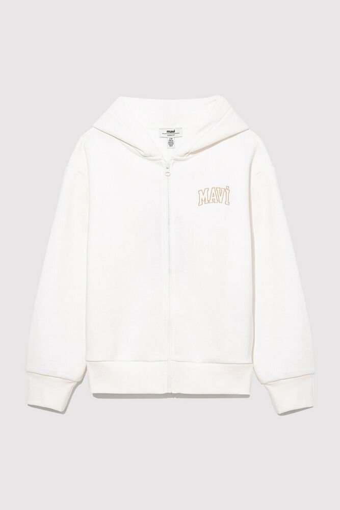 Mavi Logo Baskılı Fermuarlı Kapişonlu Çocuk Sweat 7S10051-70057 - 1