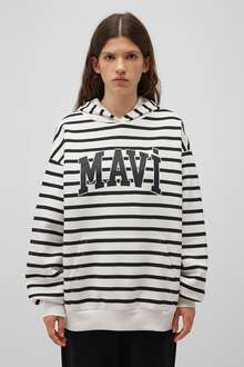 Mavi Logo Baskılı Kadın Sweat 1S10118-84603 - 3