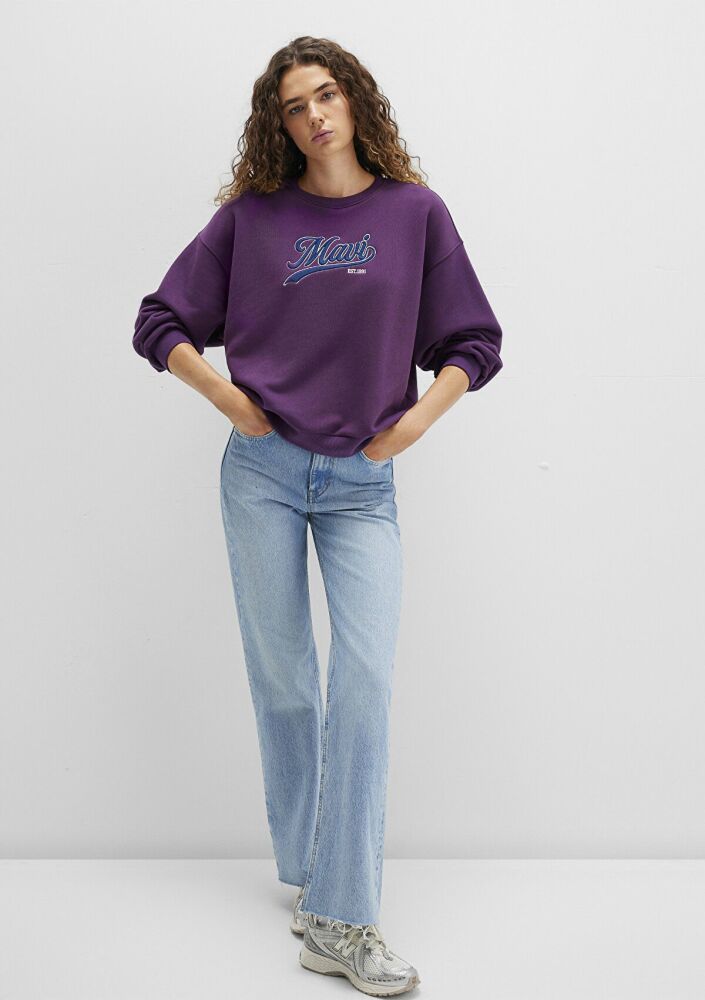 Mavi Logo Baskılı Kadın Sweat 1S10419-70679 (1)