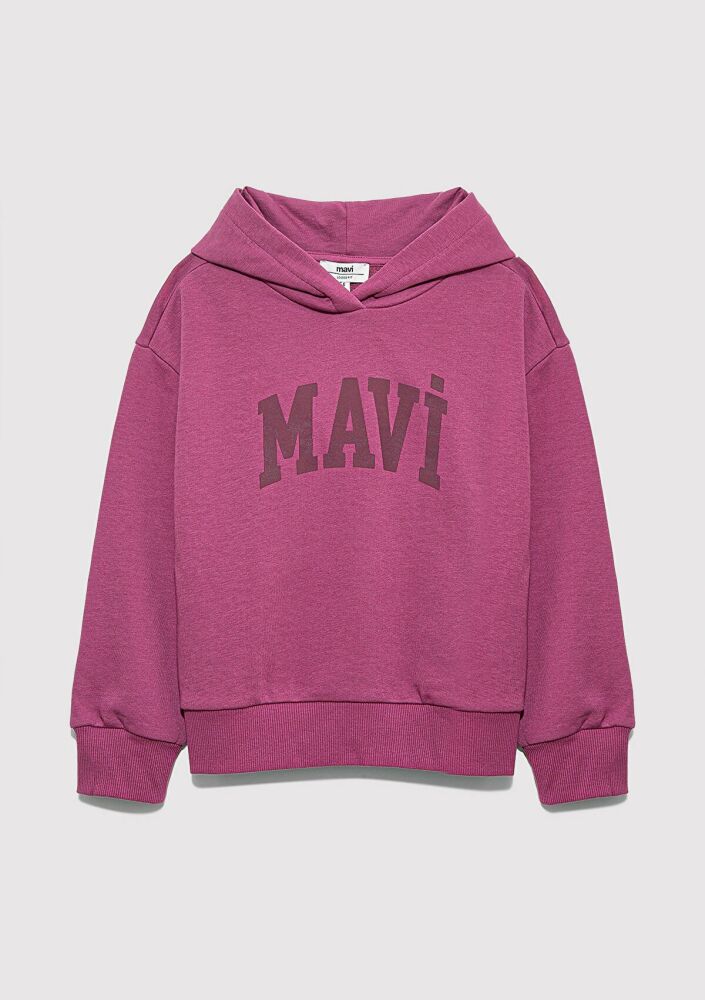 Mavi Logo Baskılı Kapişonlu Çocuk Sweat 7S10147-70651