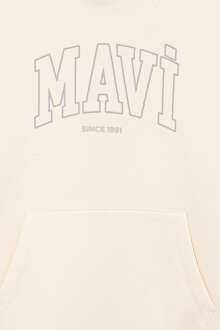 Mavi Logo Baskılı Kapüşonlu Beyaz Çocuk Sweat 6S10052-70072 - 3