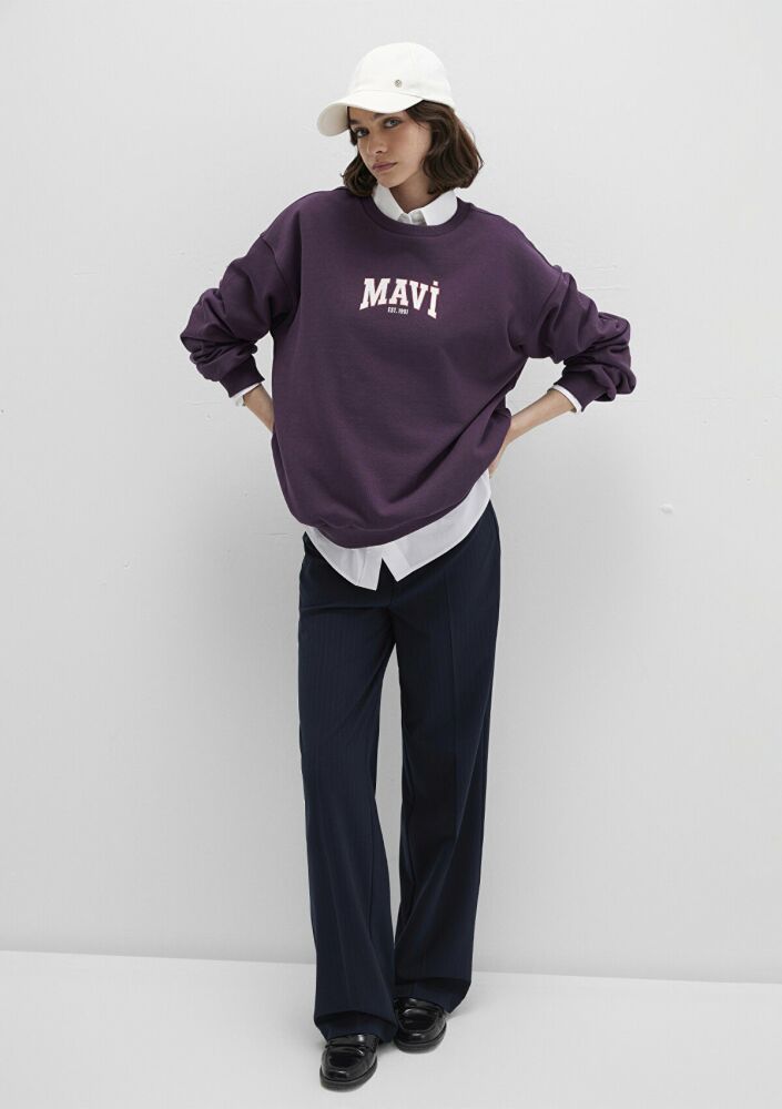 Mavi Logo Baskılı Loose Fit Kadın Sweat 1S10372-70635