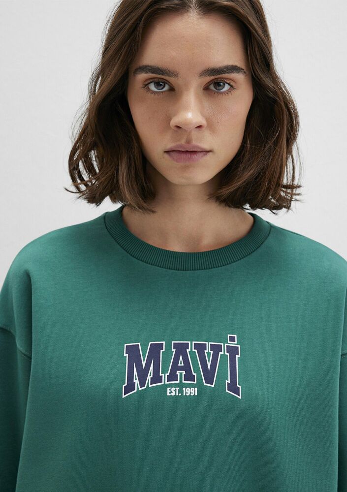 Mavi Logo Baskılı Loose Fit Kadın Sweat 1S10372-71918 - 5