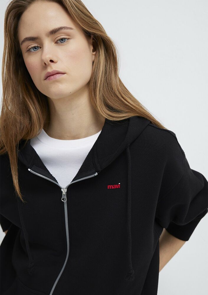 Mavi Logo Baskılı Siyah Kadın Sweat 1S10531-900 (1)