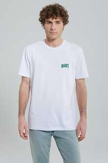 Mavi Logo Beyaz Erkek Tişört 0611714-620 - 3