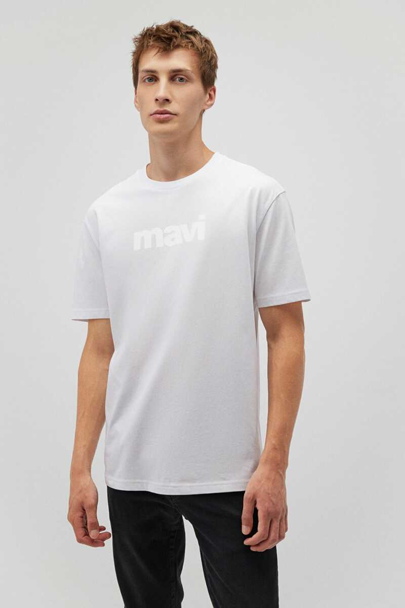 Mavi Logo Beyaz Erkek Tişört 0611807-620