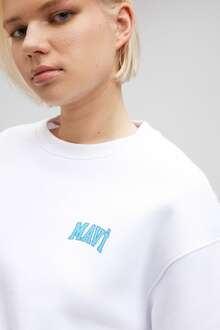 Mavi Logo Beyaz Kadın Sweat 1611601-620 - 5