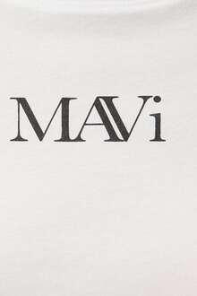 Mavi Logo Beyaz Kadın Tişört 1611594-620 - 5