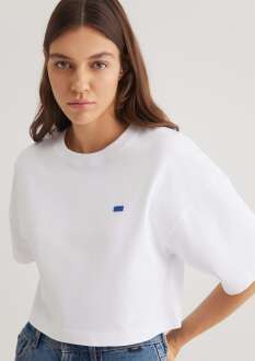 Mavi Logo Beyaz Kadın Tişört 1612187-620 - Mavi (1)