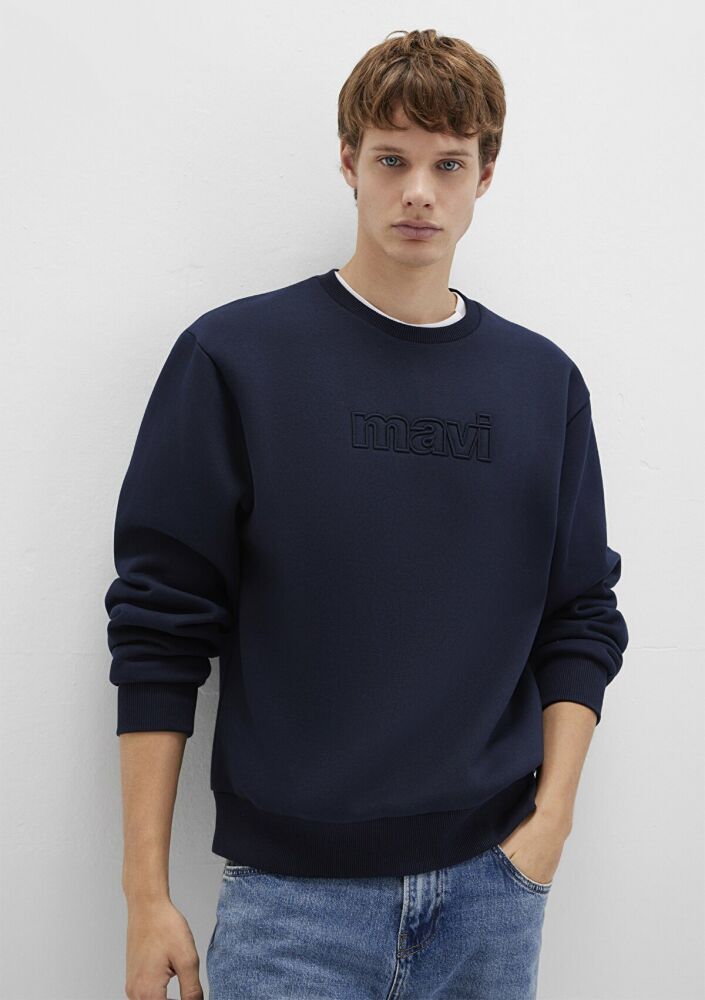 Mavi Logo Bisiklet Yaka Loose Fit Erkek Sweat 0S10412-86415 (1)